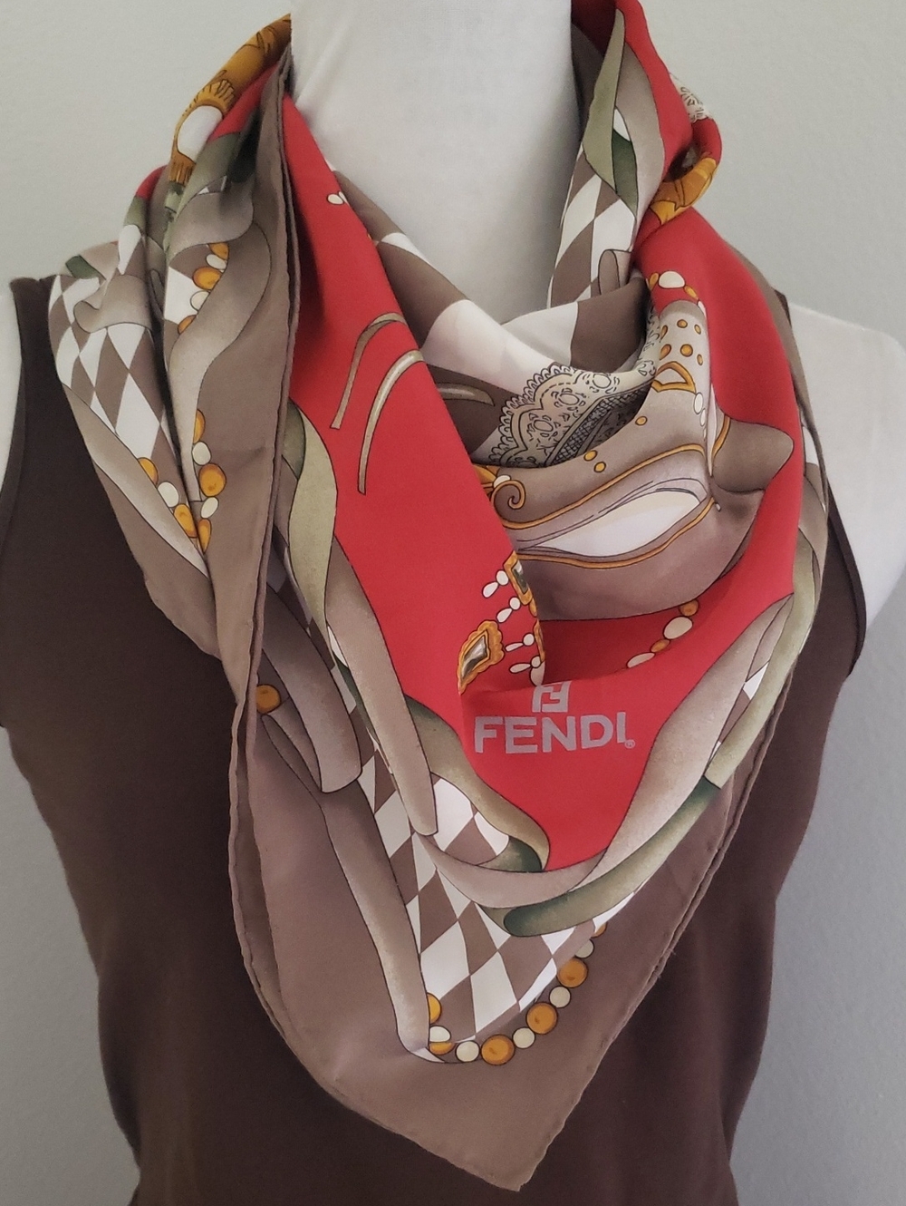 Fendi Masquarade Square Scarf
